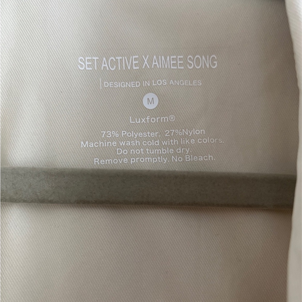 Set Active X Aimee Song Button Crema Button Down - image 3